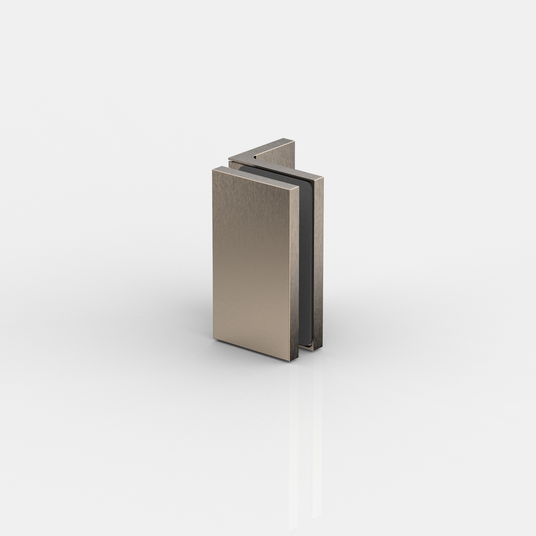 Winkelverbinder Glas-Wand 90°