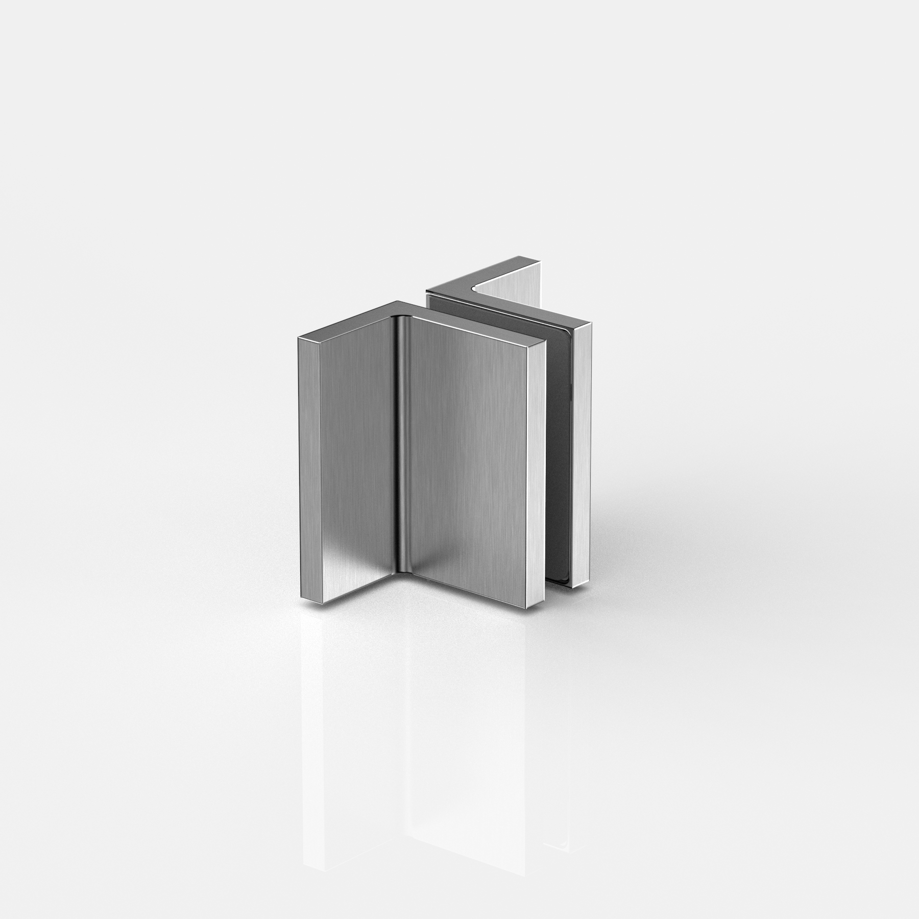 Winkelverbinder Wand-Glas 90°