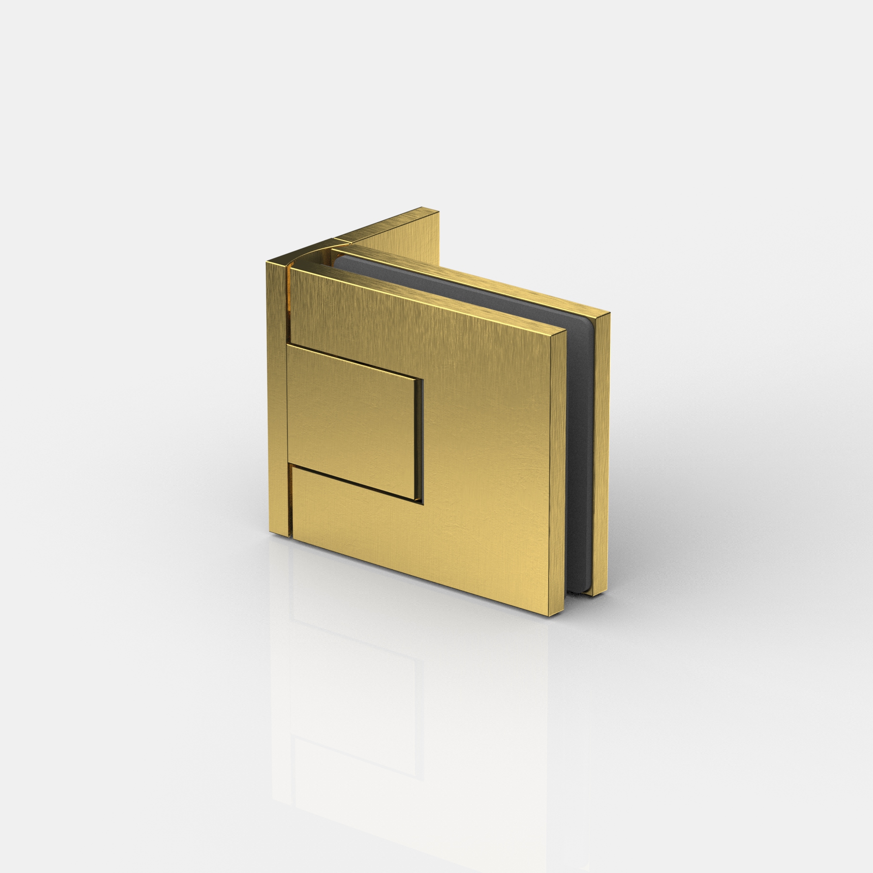 Pendeltürband Glas-Wand 90°, einseitige Lasche