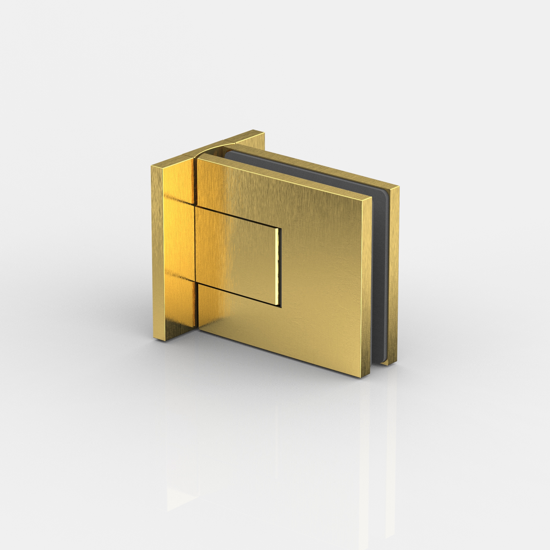 Pendeltürband Glas-Wand 90°, beidseitige Lasche