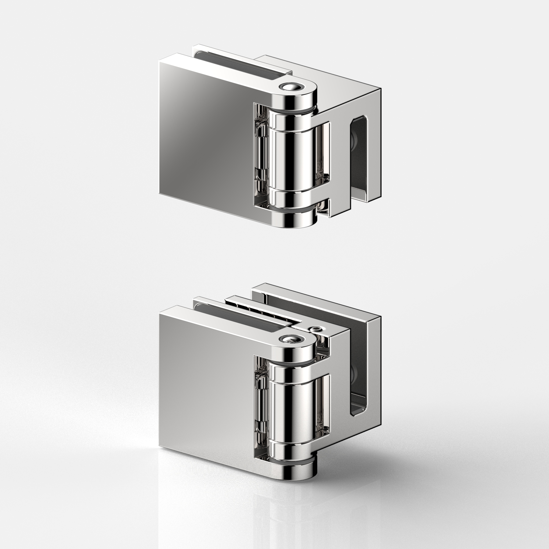 Anschlagtürband Glas-Glas 180°