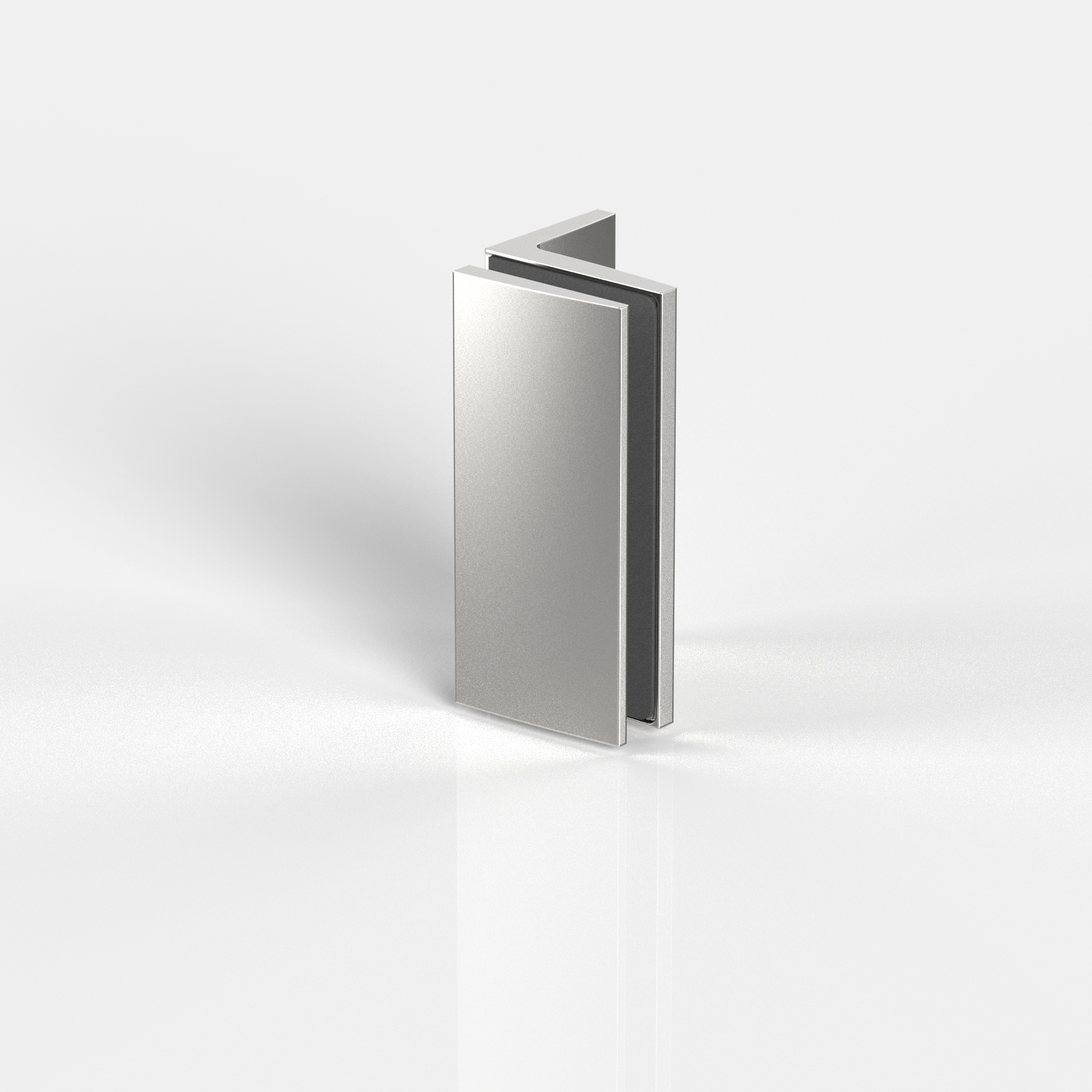 Winkelverbinder Glas-Wand 90°