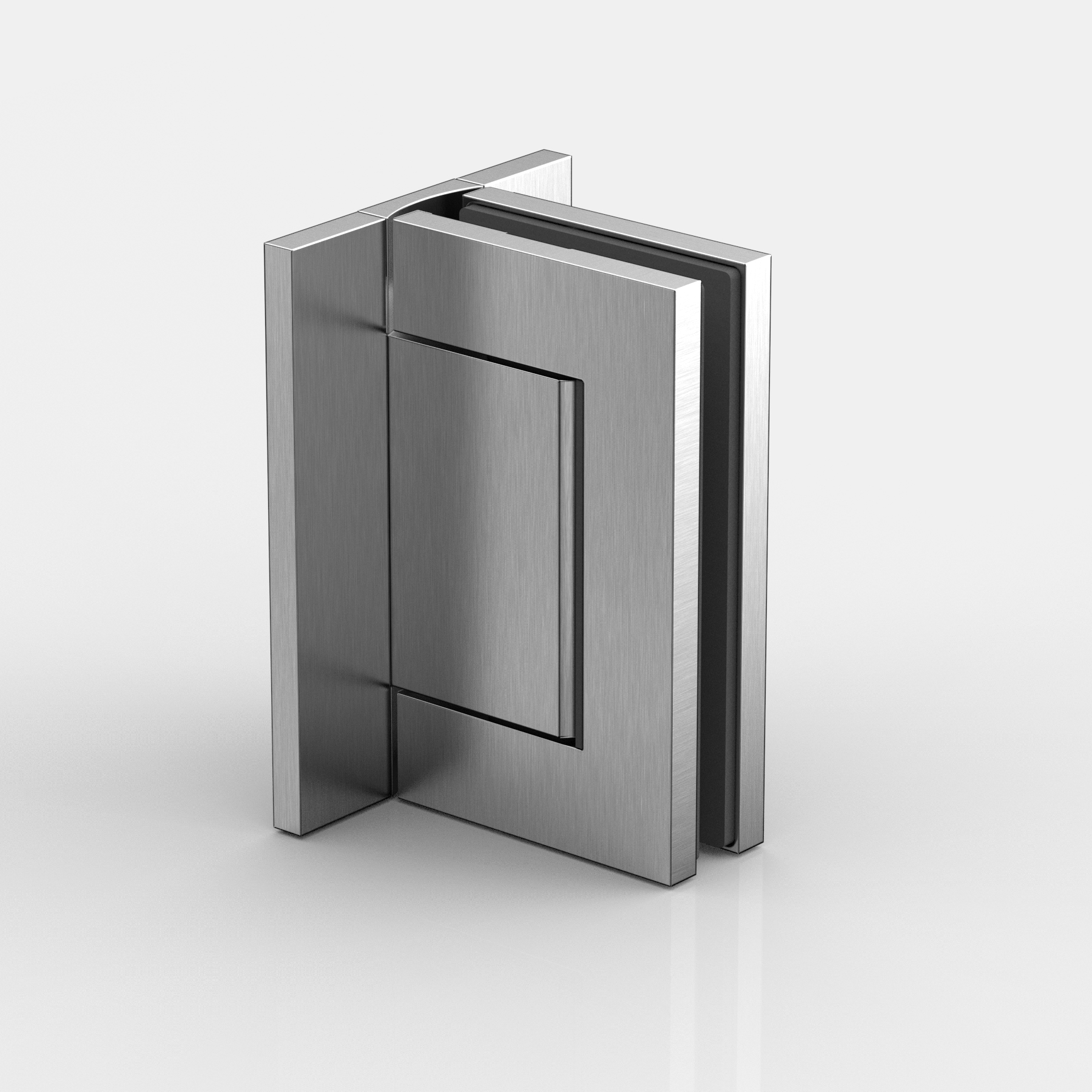 Pendeltürband Glas-Wand 90°,  beidseitig max. 95° öffnend