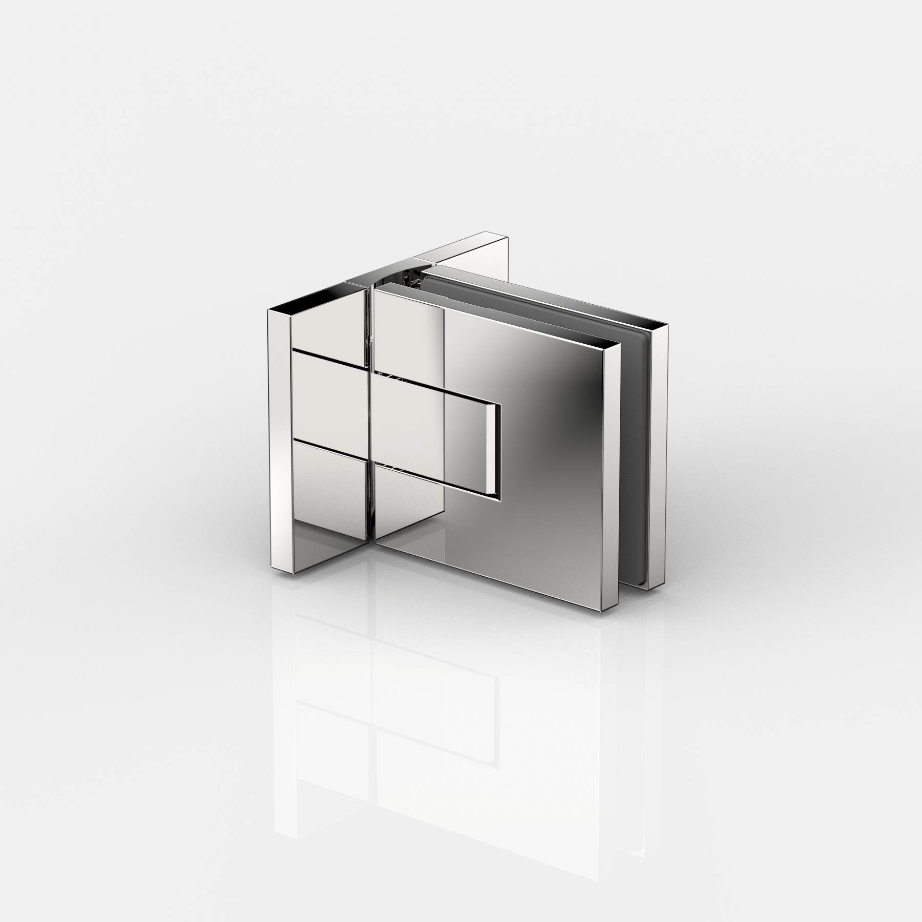 Pendeltürband Glas-Wand 90°