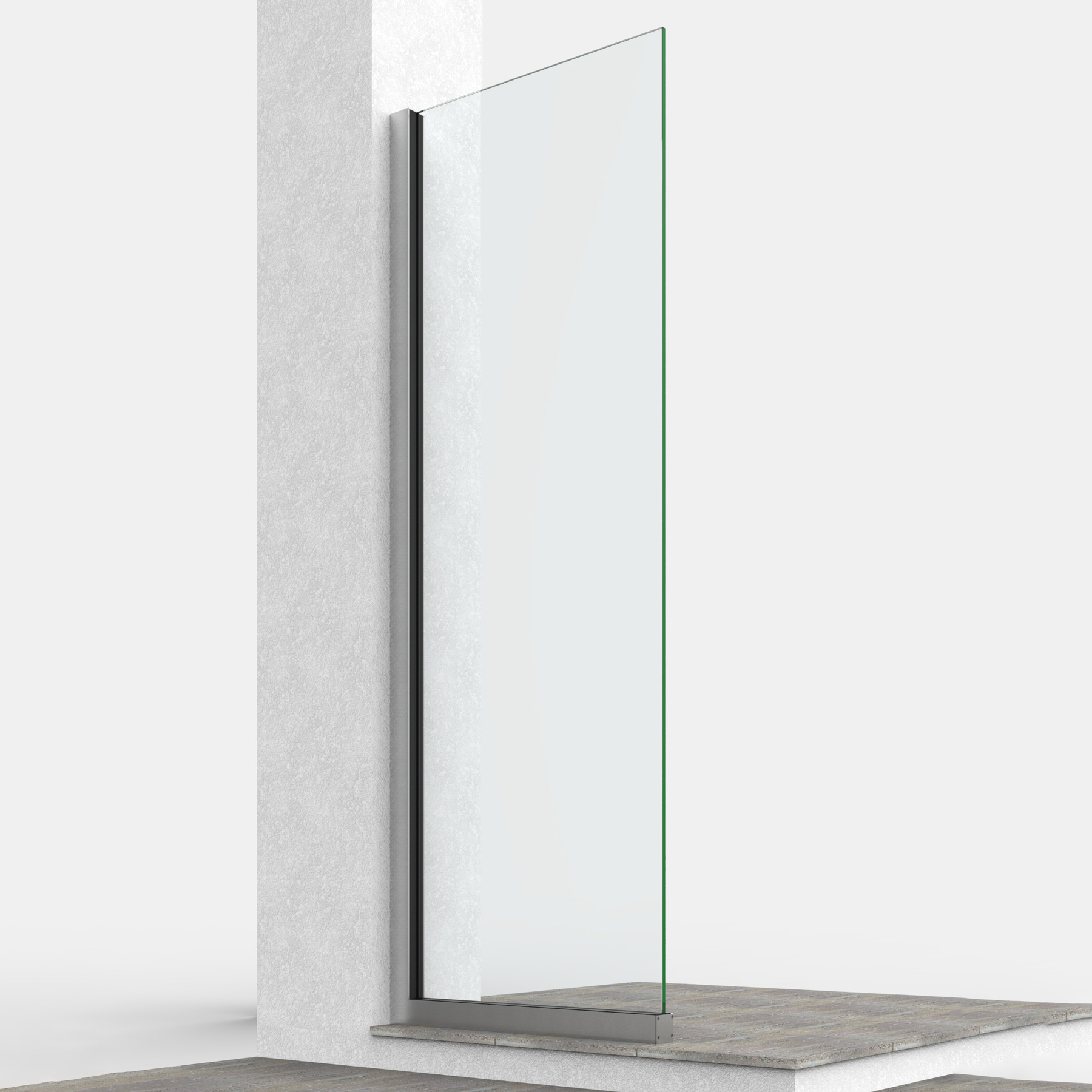 Windfangset W-04, Wandprofil, 2500 mm