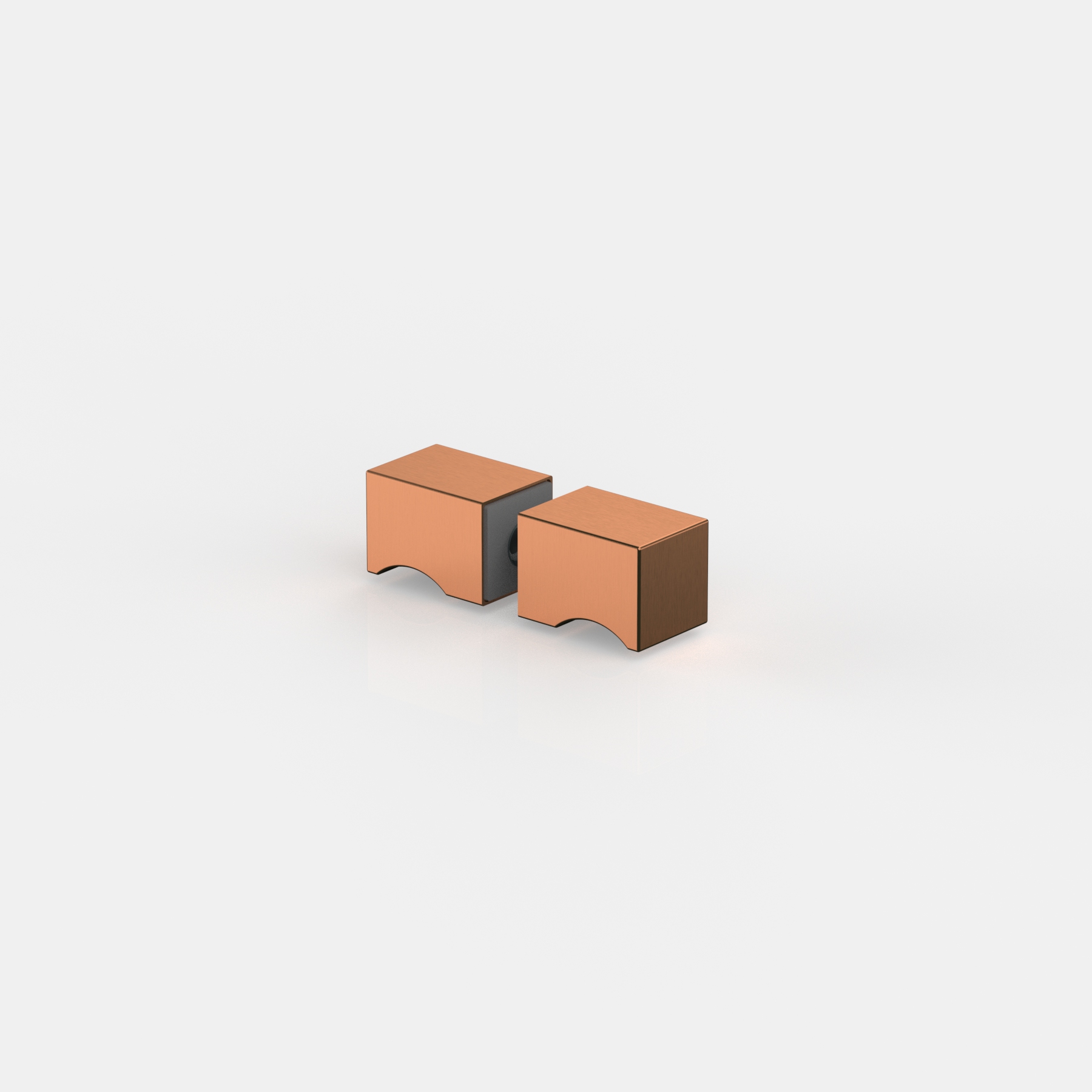 Glastürknopf, 22x22mm, beidseitig