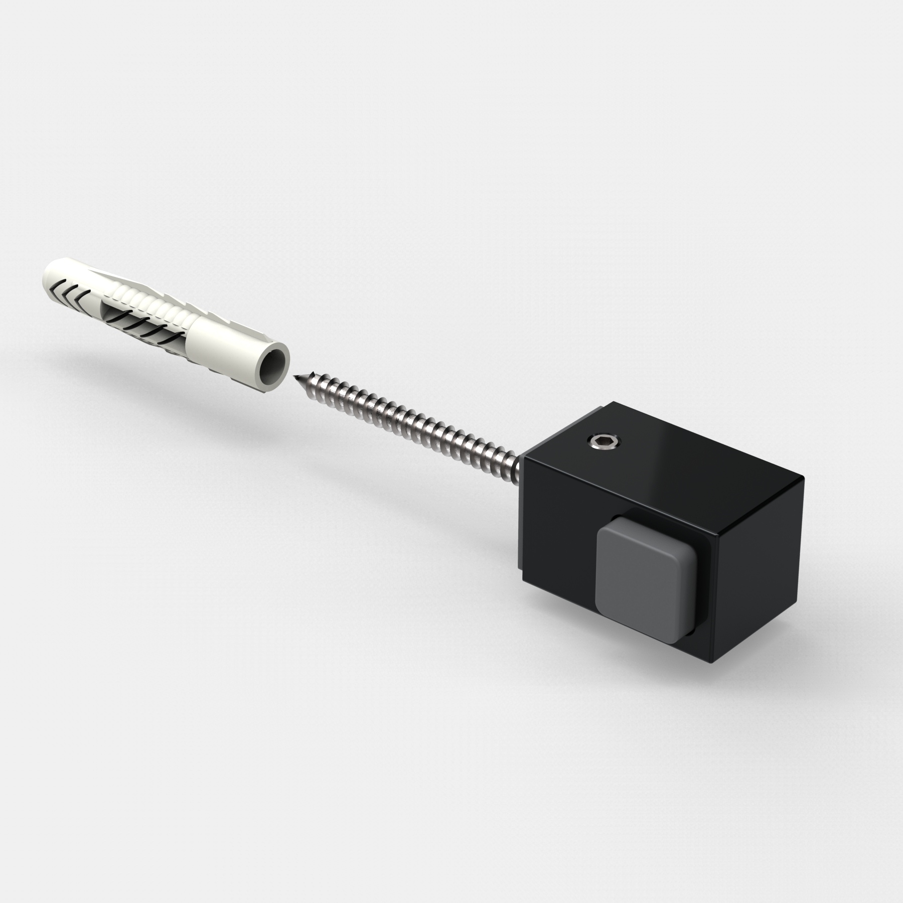 Stopper P600 eckig, links, Wandanschluss