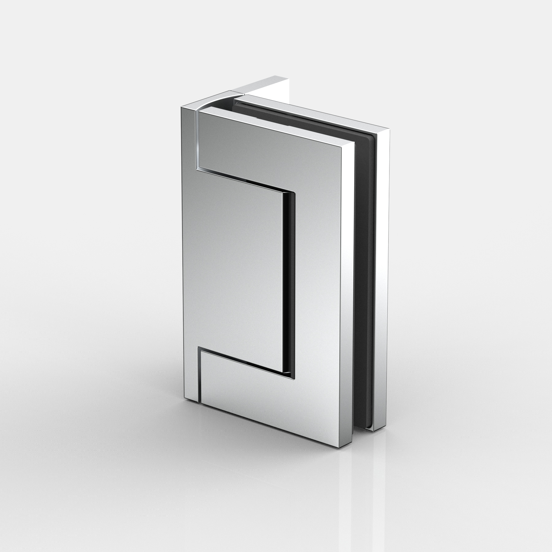 Pendeltürband Glas-Wand 90°, beidseitig max. 95° öffnend