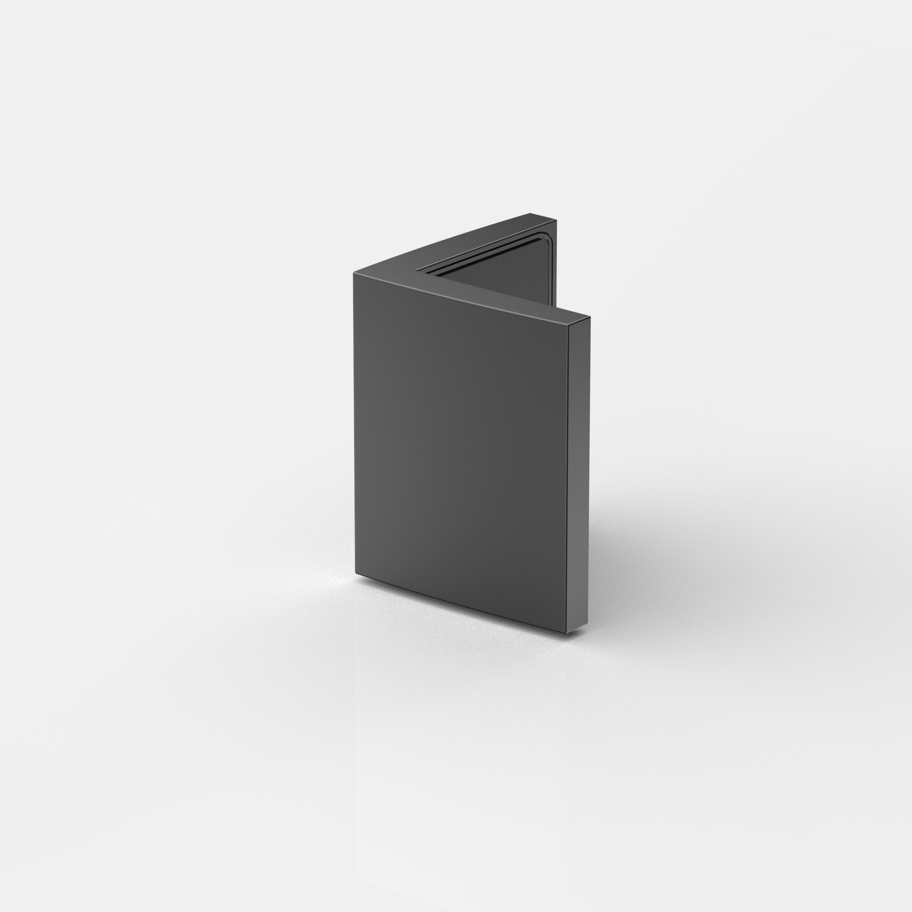 Winkelverbinder, flächenbündig, Glas-Glas 90°