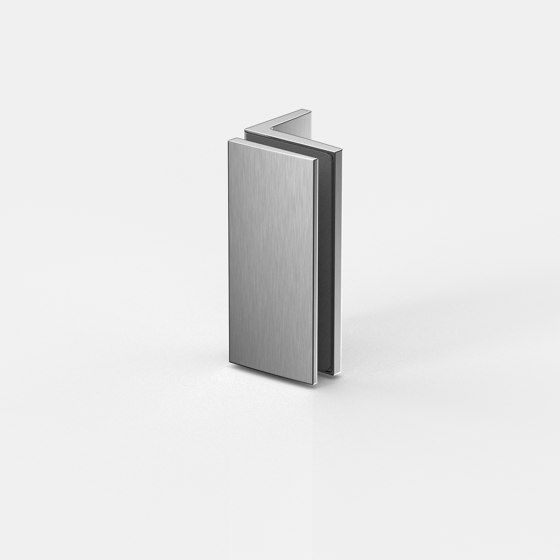 Winkelverbinder Glas-Wand 90°