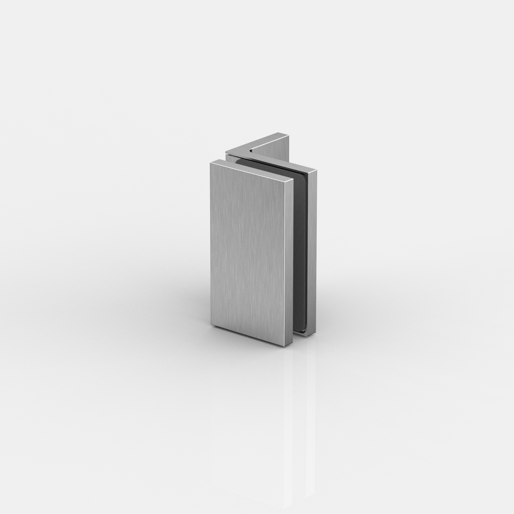 Winkelverbinder Glas-Wand 90°