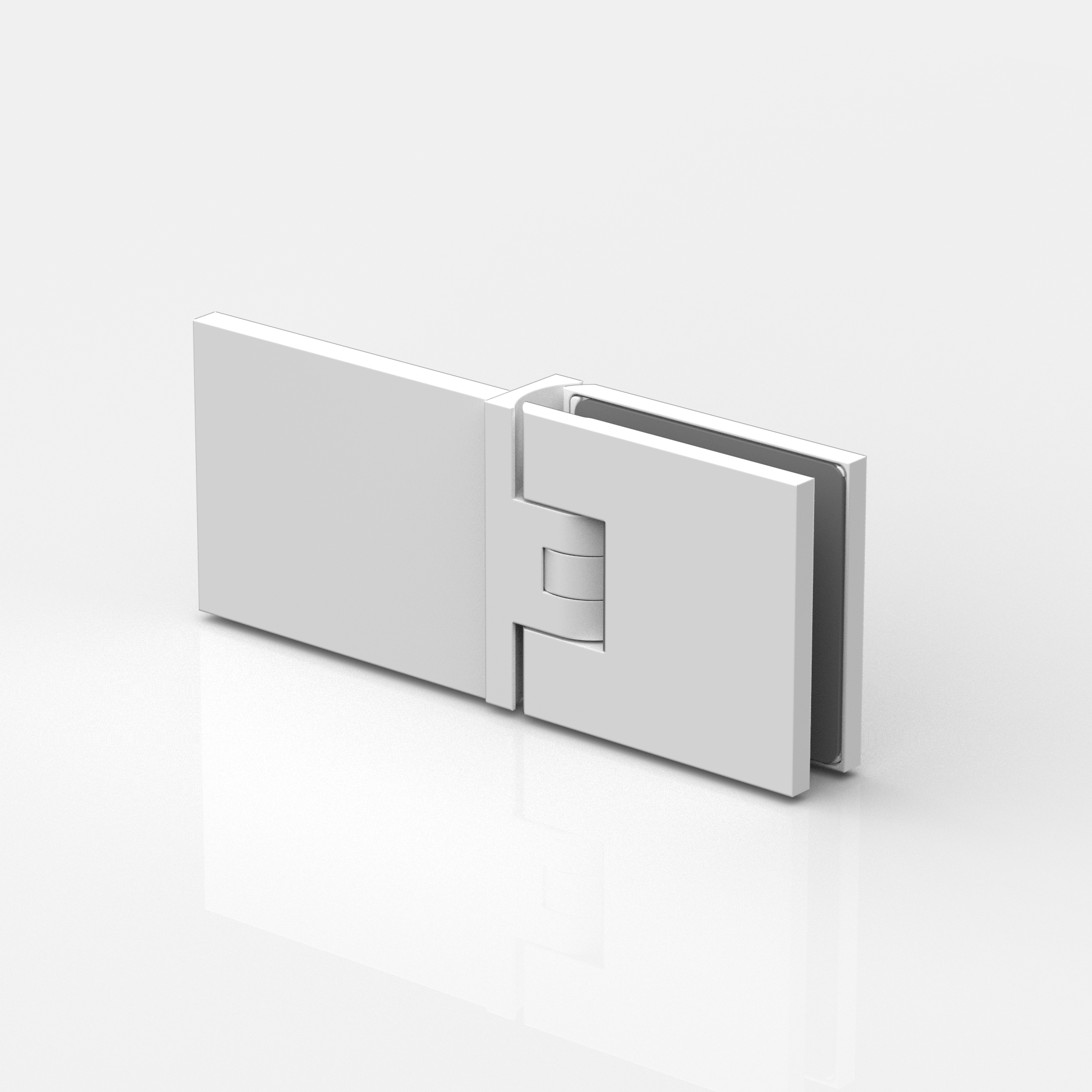 Pendeltürband Glas-Wand 180°