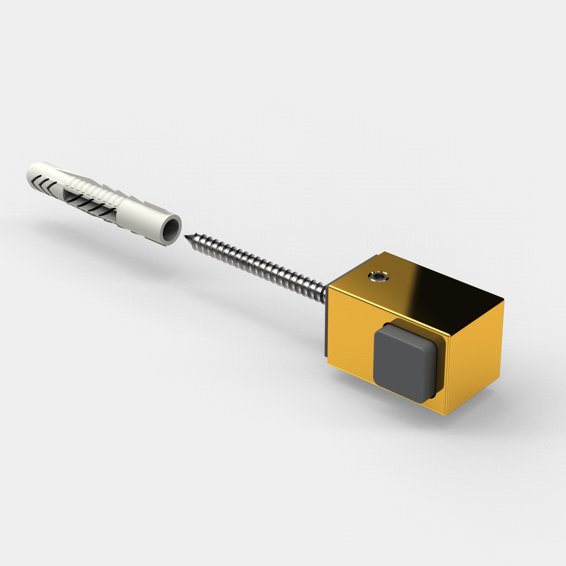 Stopper P600 eckig, links, Wandanschluss