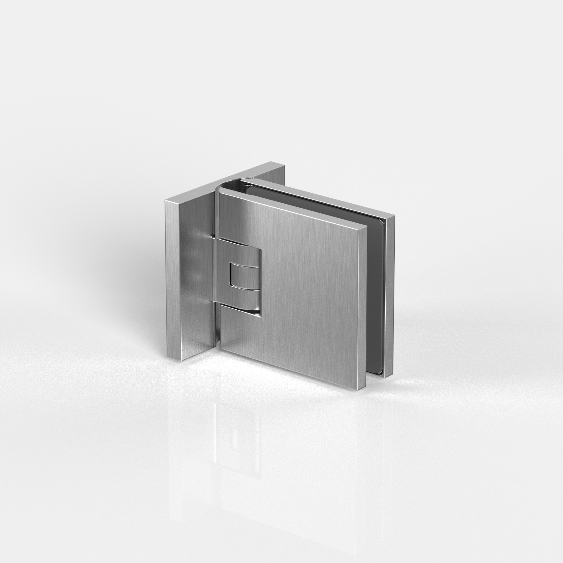 Pendeltürband Glas-Wand 90°