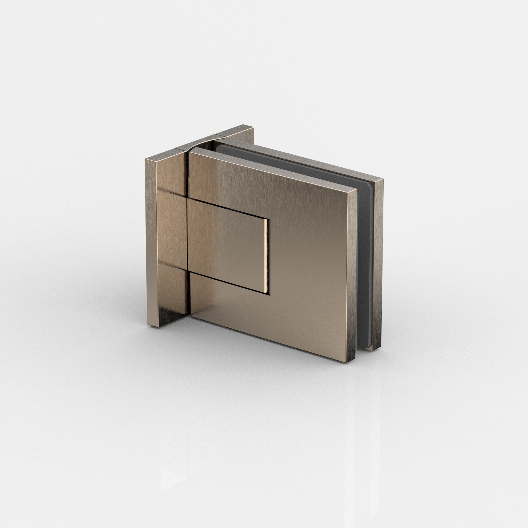 Pendeltürband Glas-Wand 90°, beidseitige Lasche