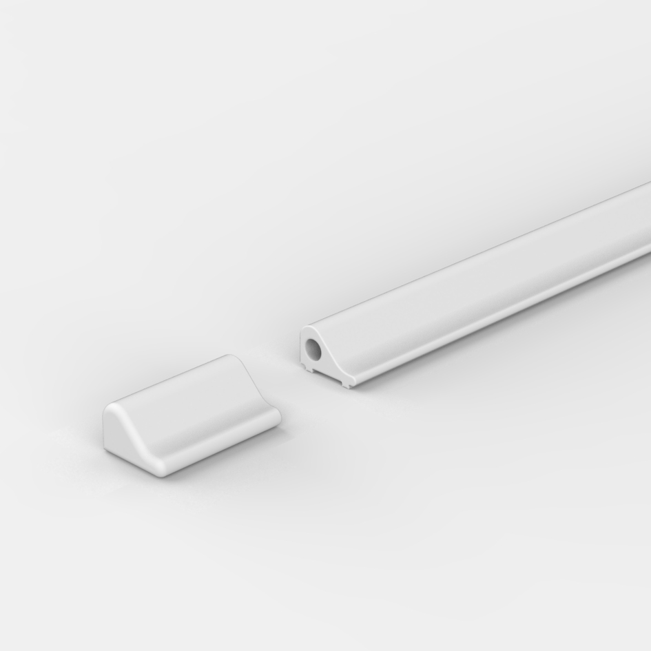 Schwallschutzprofil, Endstück, rechts