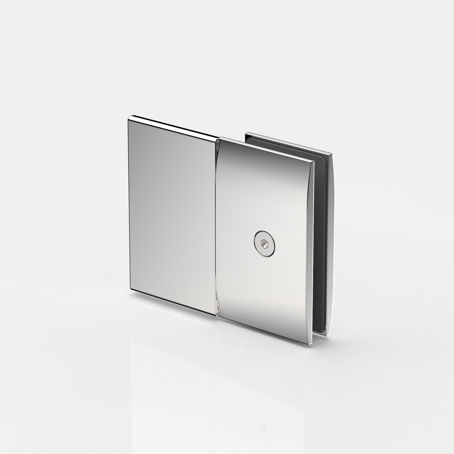 Längsverbinder Glas-Wand 180°