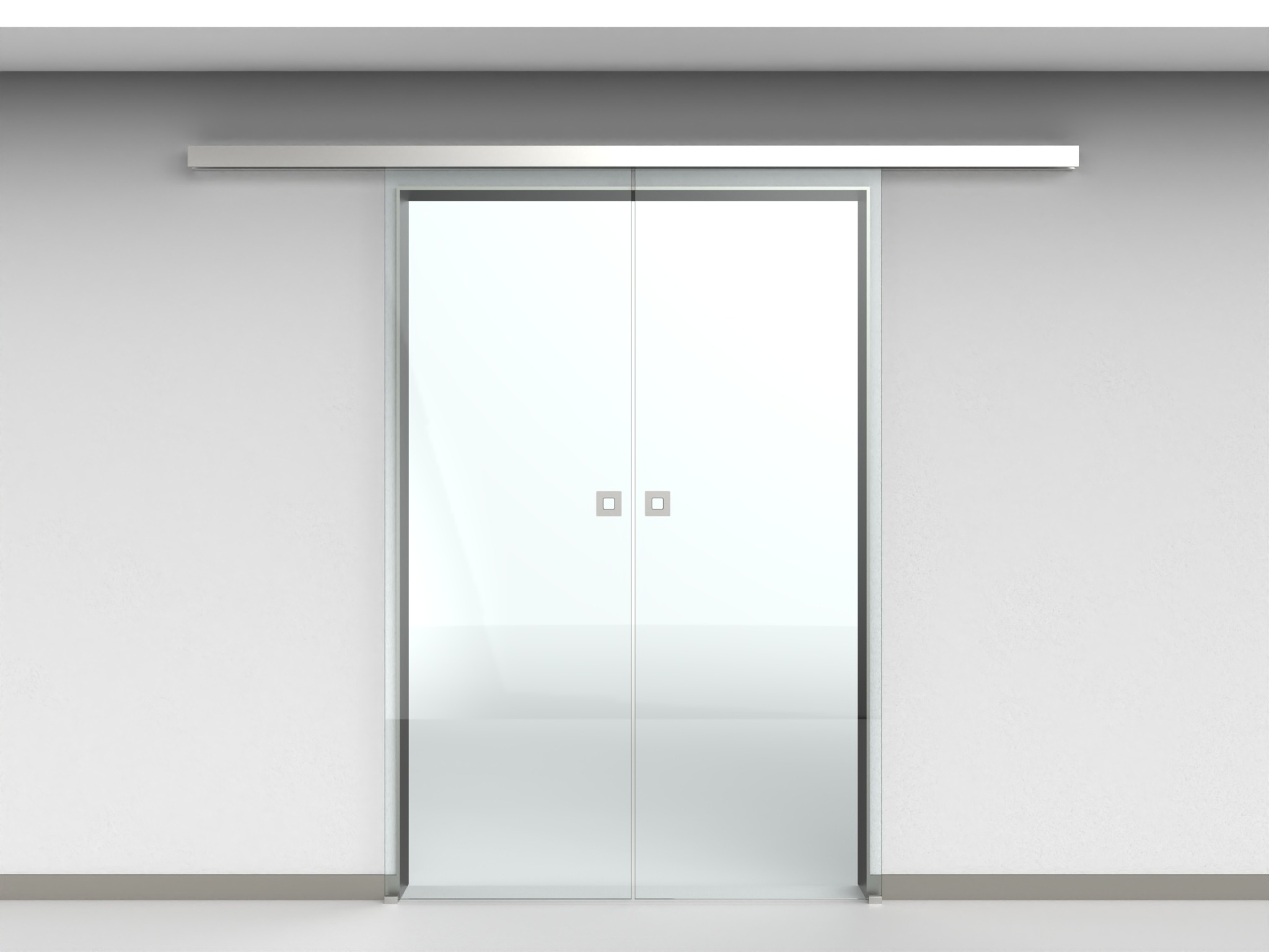 Schiebetür, 2 flügelige Wandmontage, L=3000 mm, ohne Softstopp