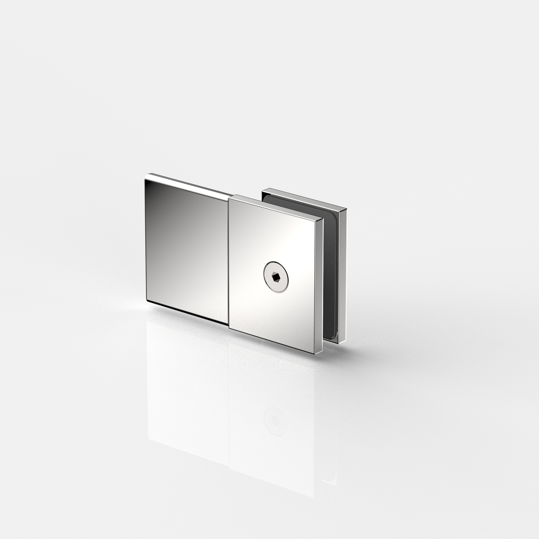 Längsverbinder Glas-Wand 180°