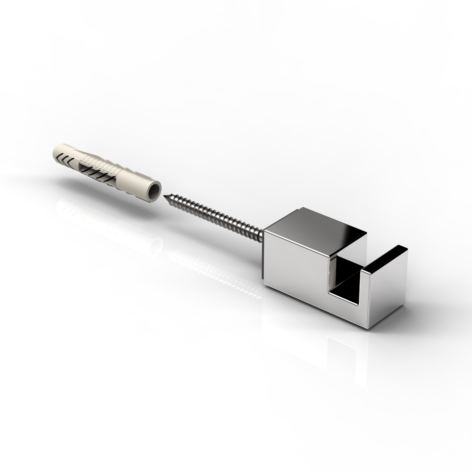 Handtuchhalter, Wandbefestigung, Verschraubung unten