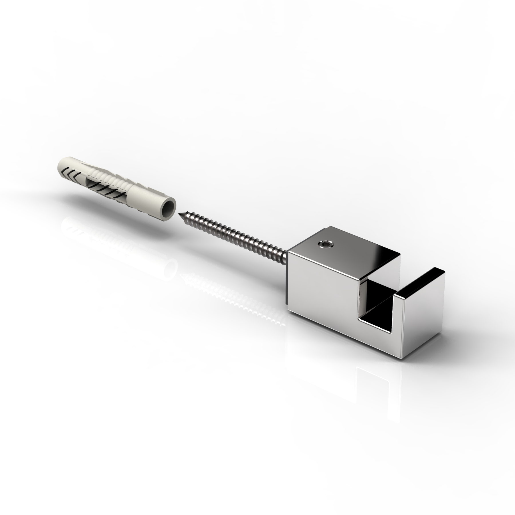 Handtuchhalter, Wandbefestigung, Verschraubung oben