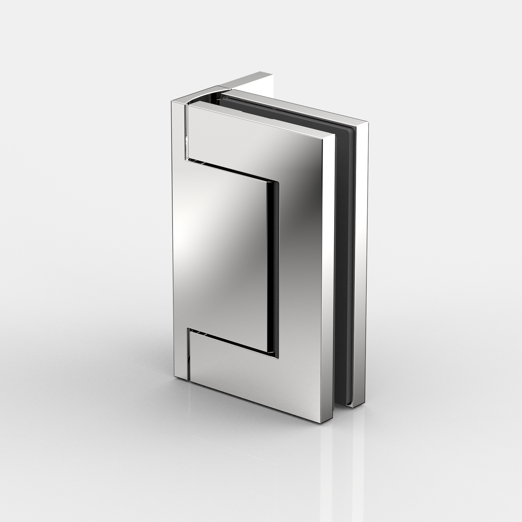 Pendeltürband Glas-Wand 90°,  beidseitig max. 95° öffnend