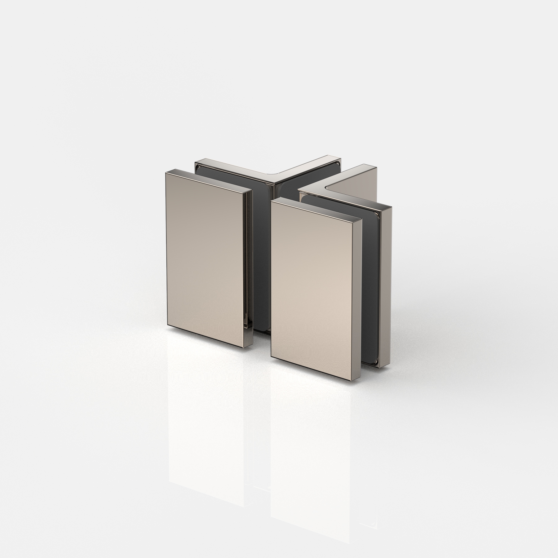 Winkelverbinder Glas-Glas 90°