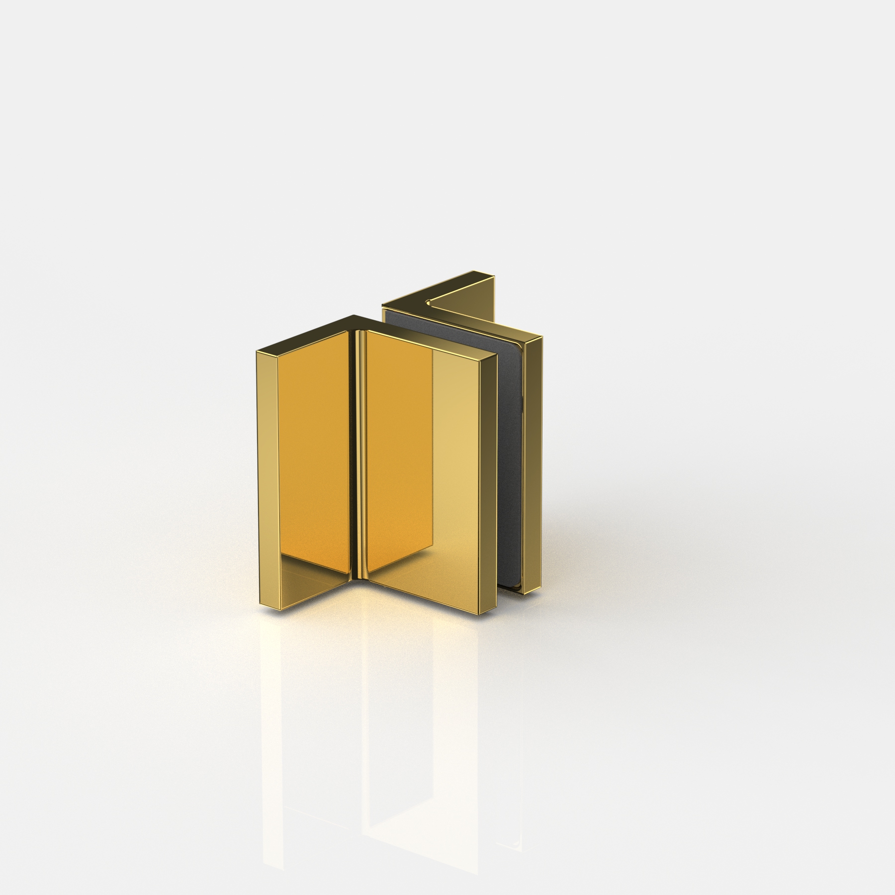 Winkelverbinder Wand-Glas 90°