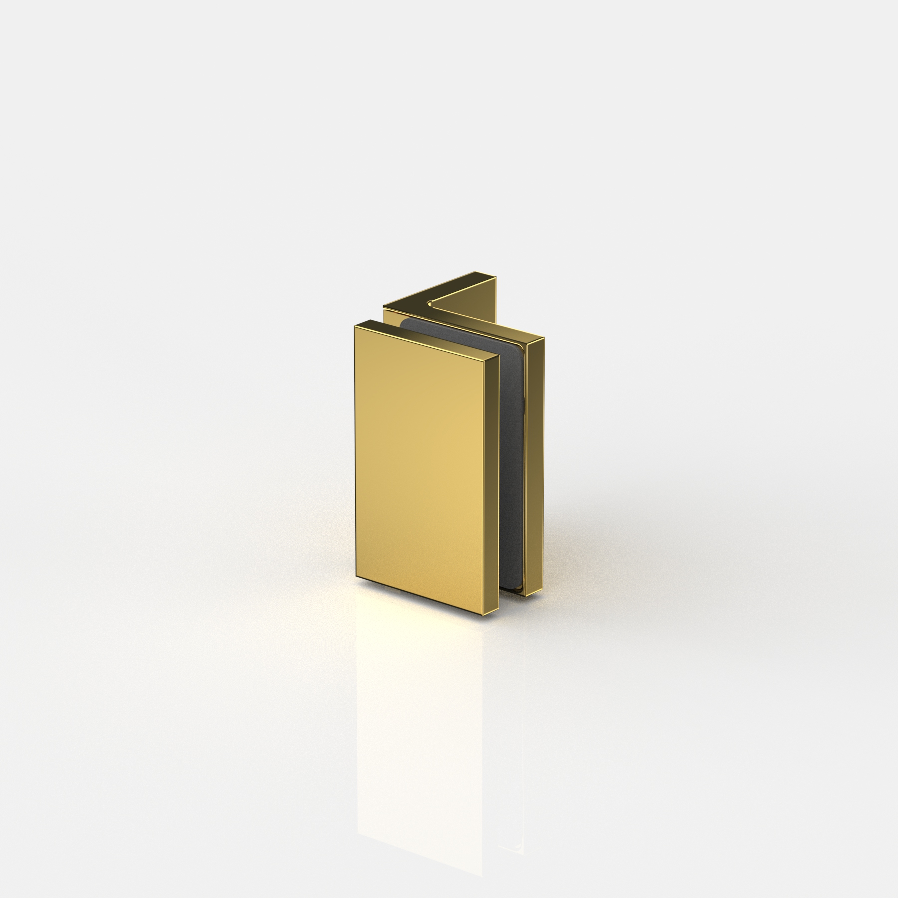 Winkelverbinder Glas-Wand 90°