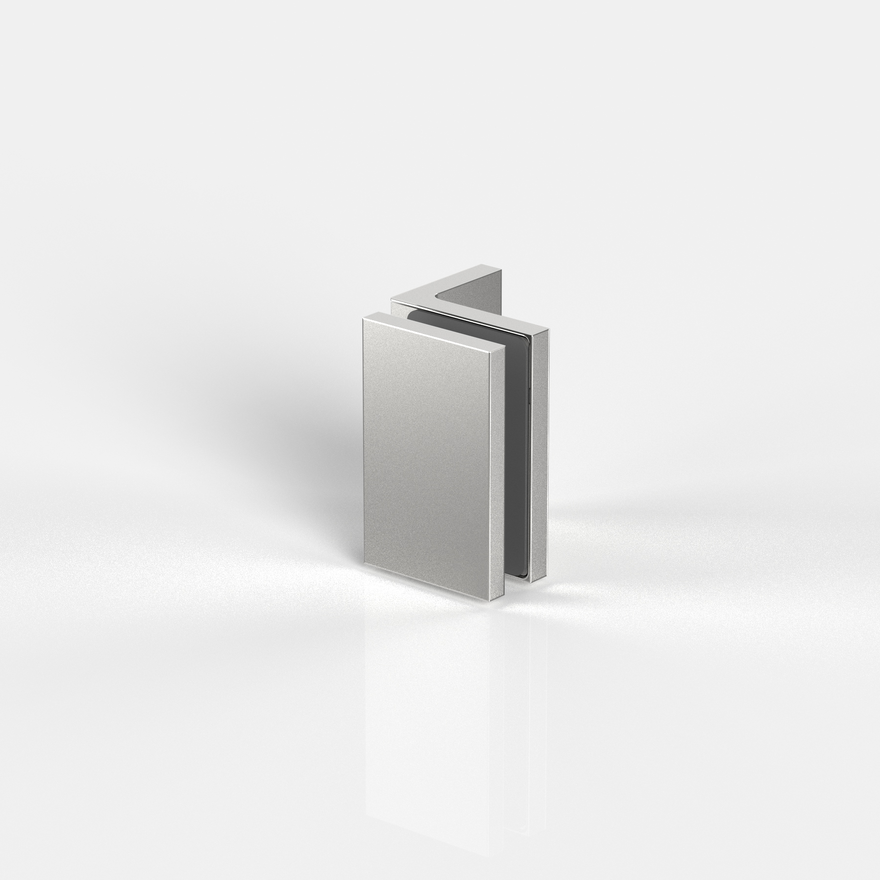 Winkelverbinder Glas-Wand 90°