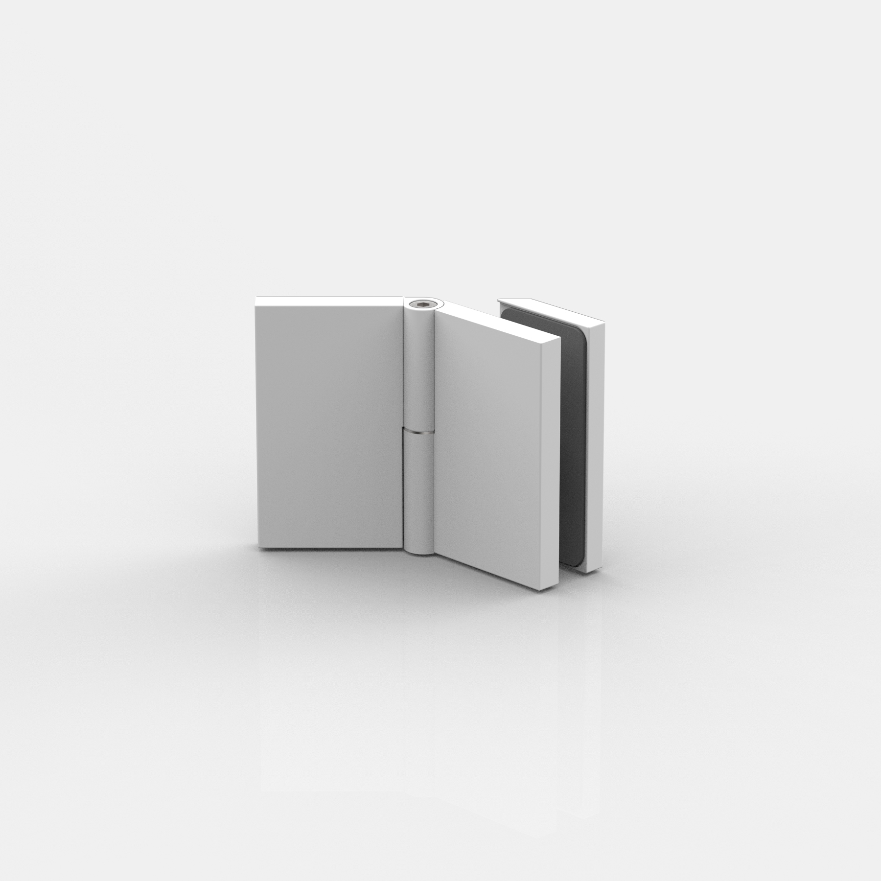 Winkelverbinder Glas-Wand 100-135°