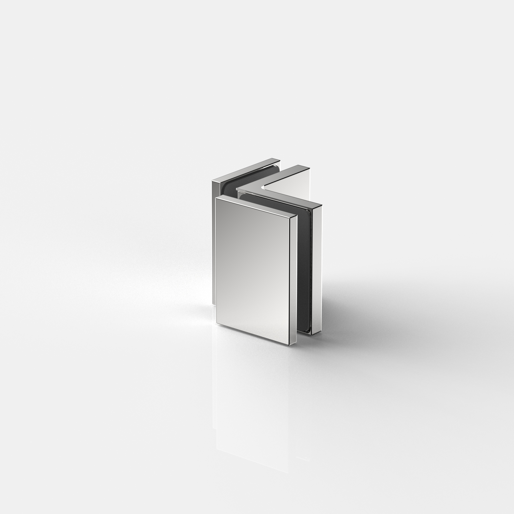 sauna angle bracket glass-glass 90°