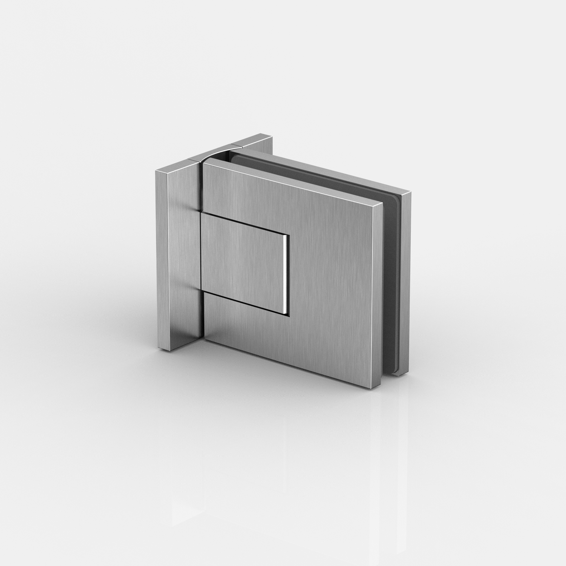 Pendeltürband Glas-Wand 90°, beidseitige Lasche