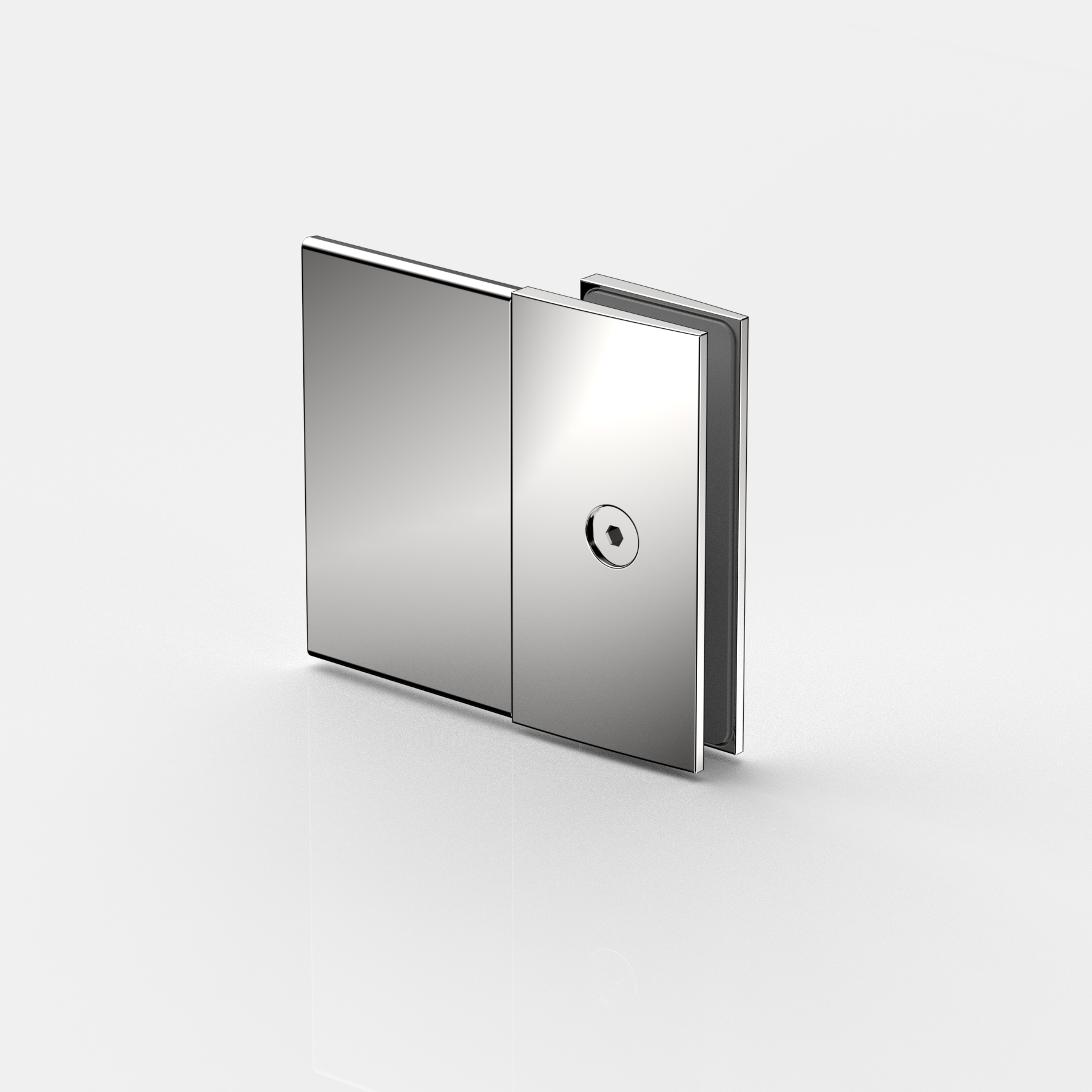 Längsverbinder Glas-Wand 180°