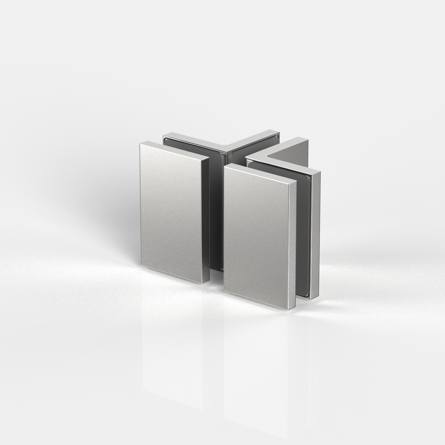 Winkelverbinder Glas-Glas 90°