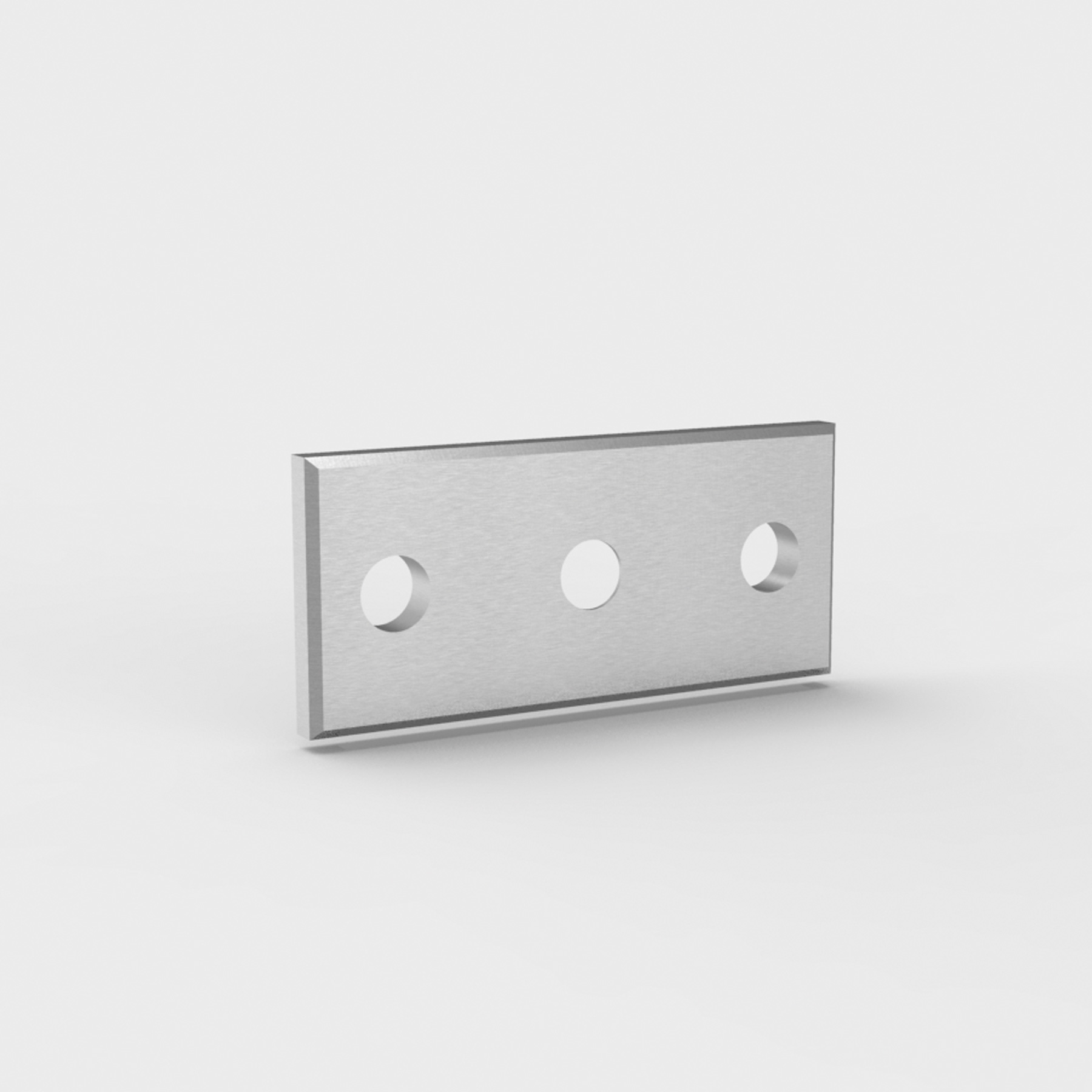 Montageflansch 40x90mm, 2 Bohrungen