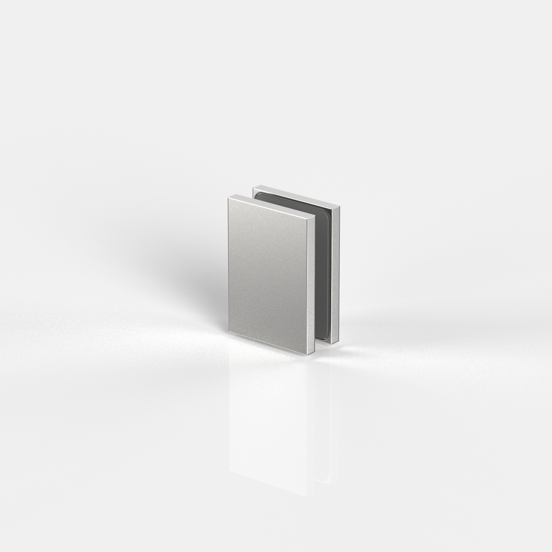 Winkelverbinder Glas-Wand 90°