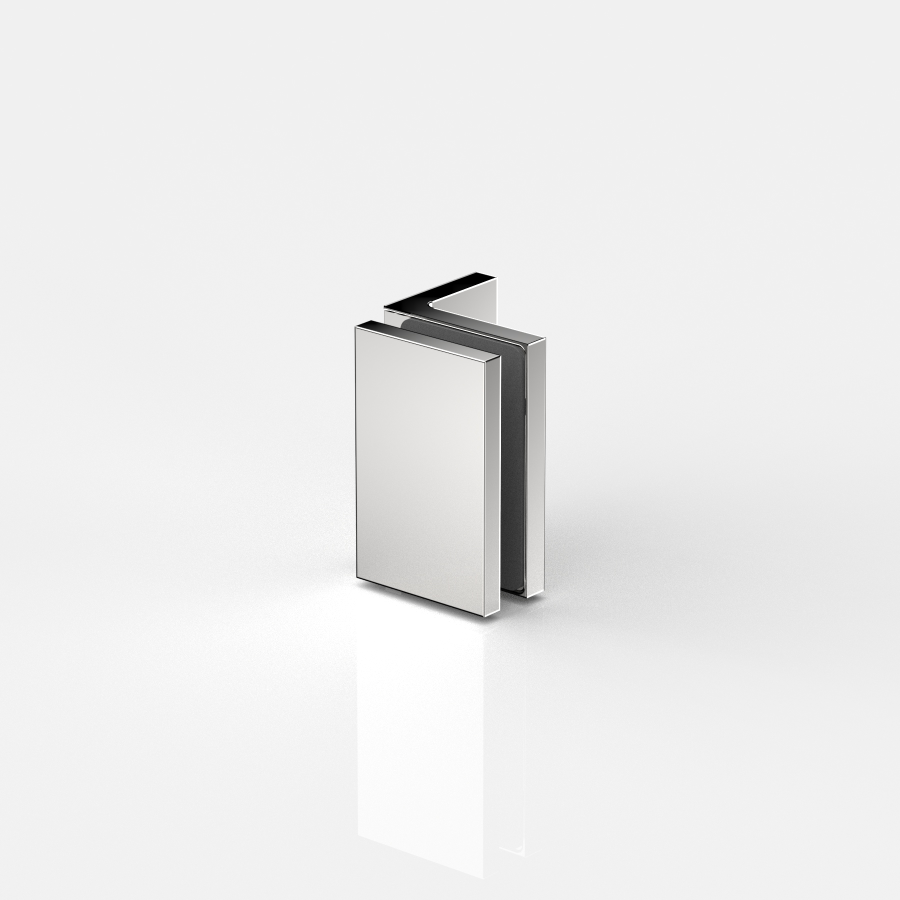 Winkelverbinder Glas-Wand 90°