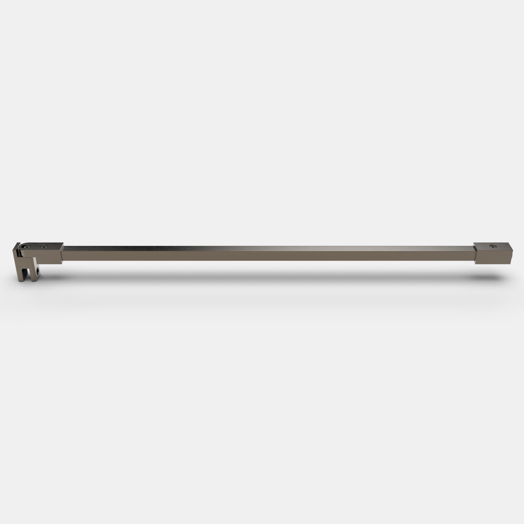 Stabistange eckig 1200 mm, Glas-Wand, kürzbar