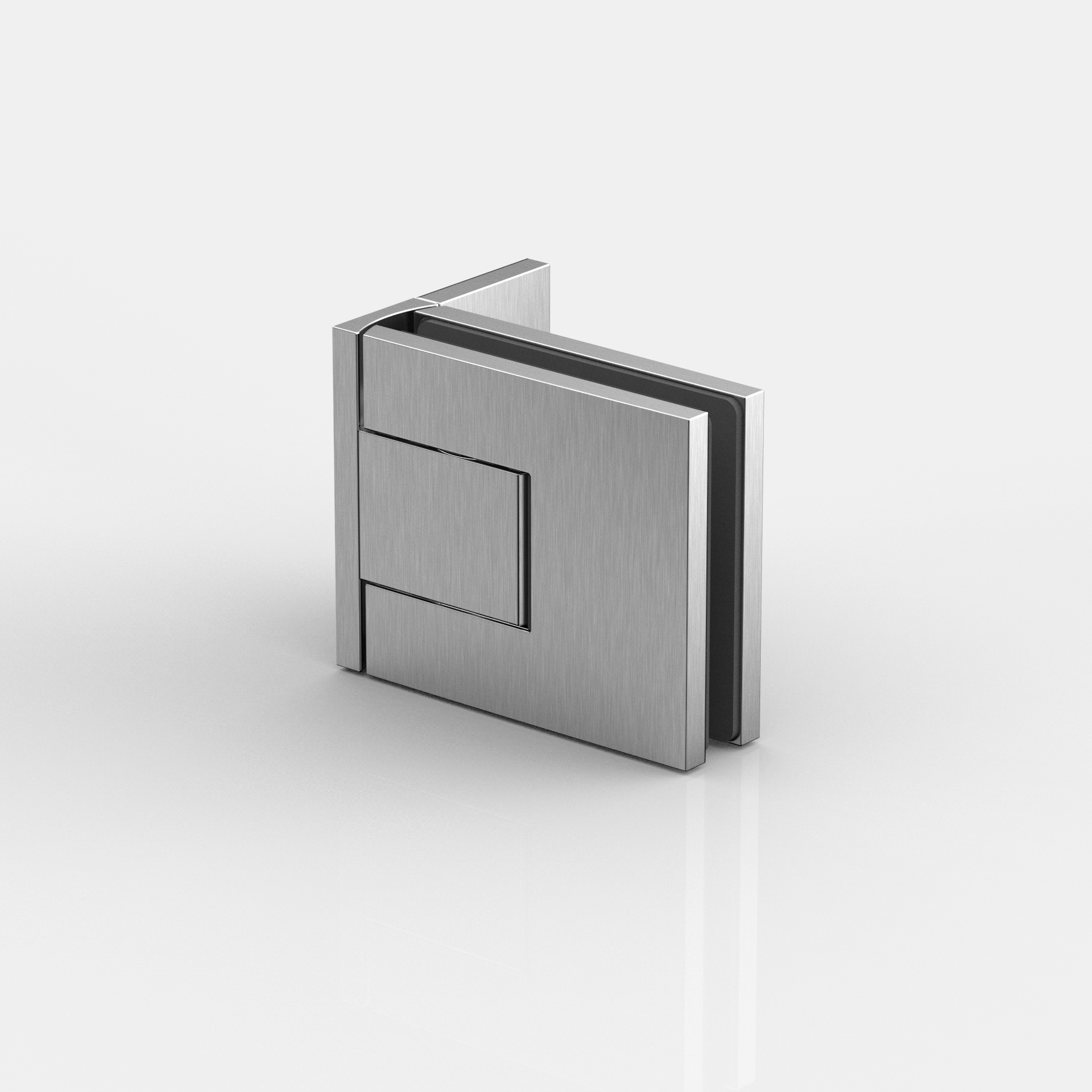 Pendeltürband Glas-Wand 90°, einseitige Lasche