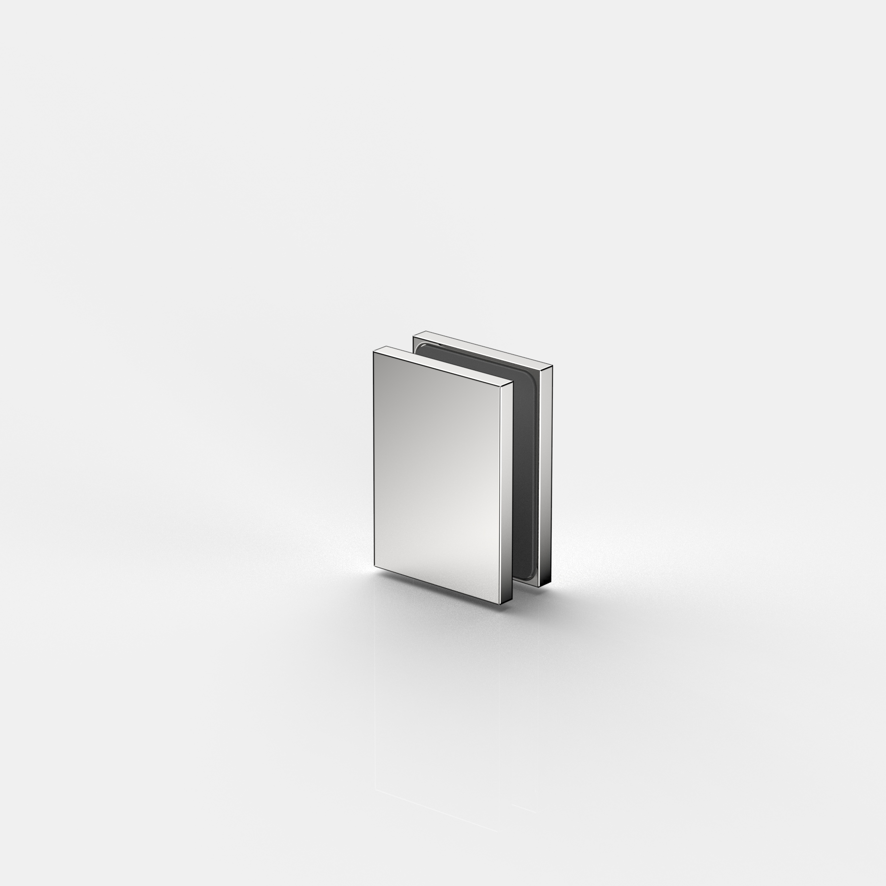 Winkelverbinder Glas-Wand 90°