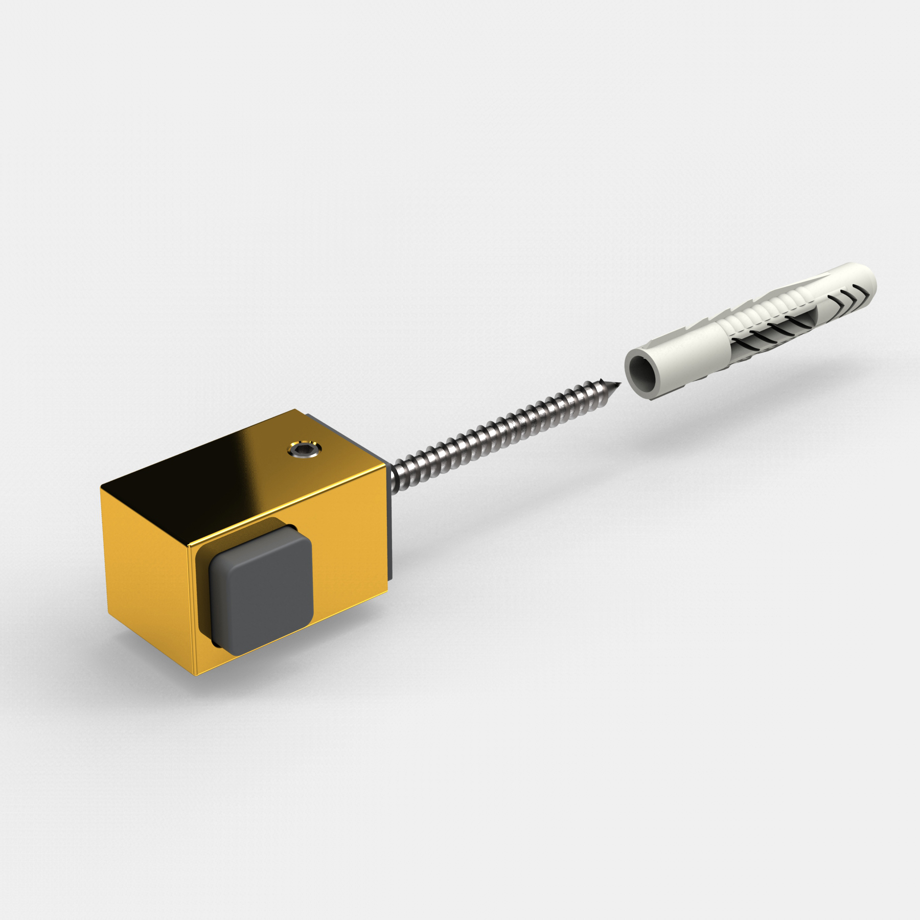 Stopper P600 eckig, rechts, Wandanschluss