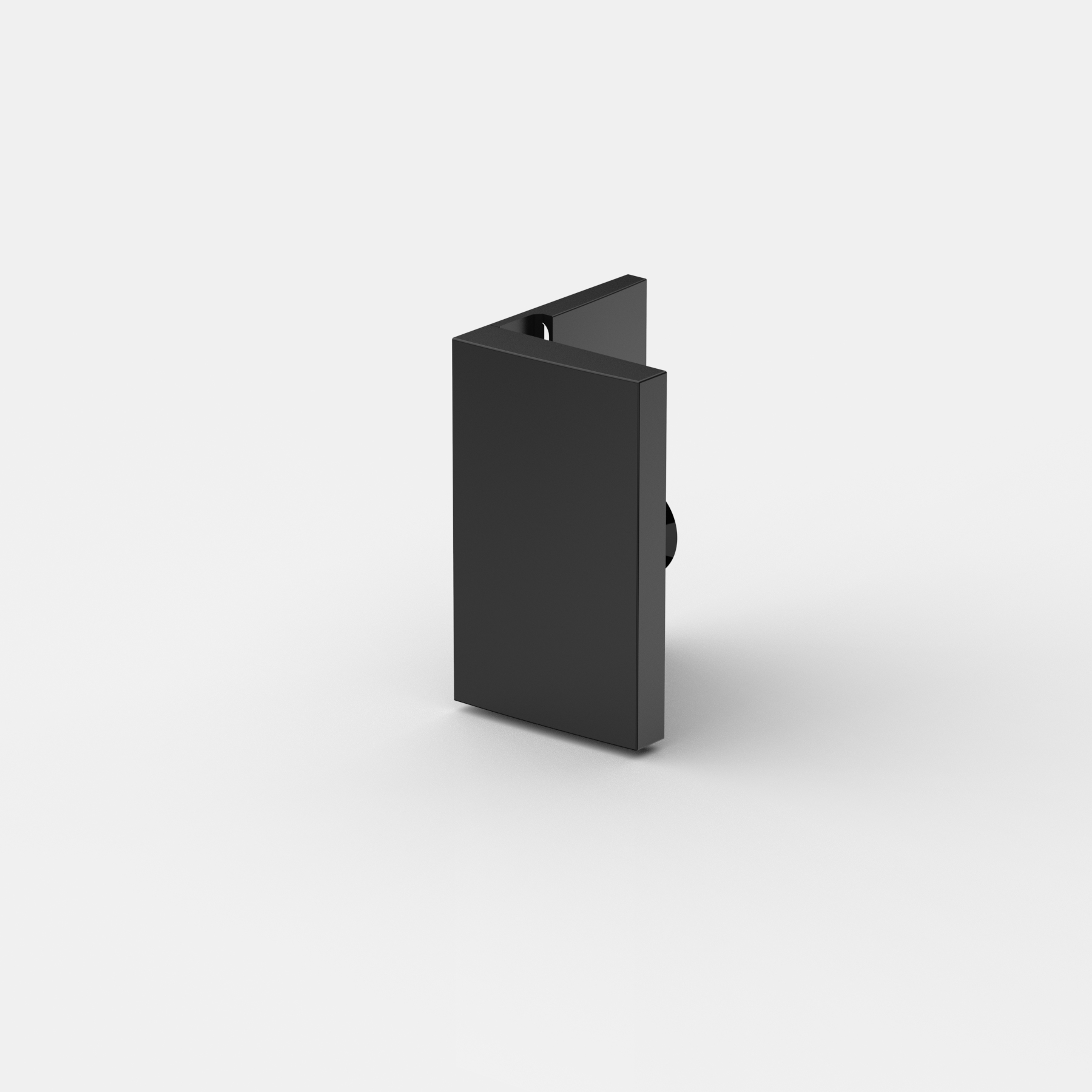 Winkelverbinder, flächenbündig, Glas-Wand 90°