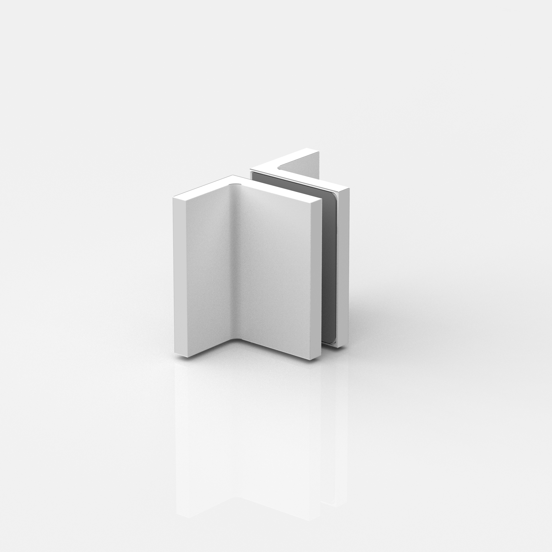 Winkelverbinder Wand-Glas 90°