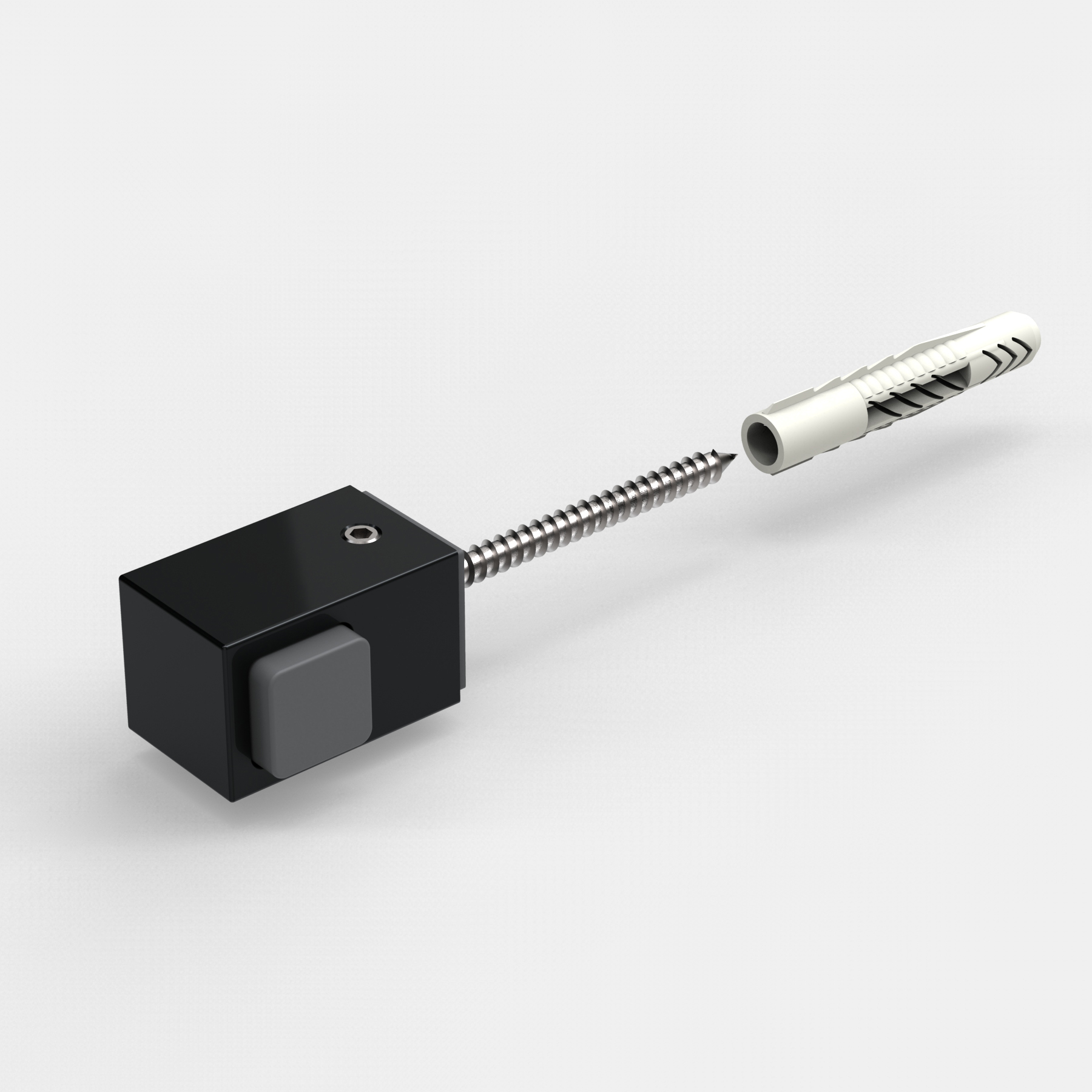 Stopper P600 eckig, rechts, Wandanschluss