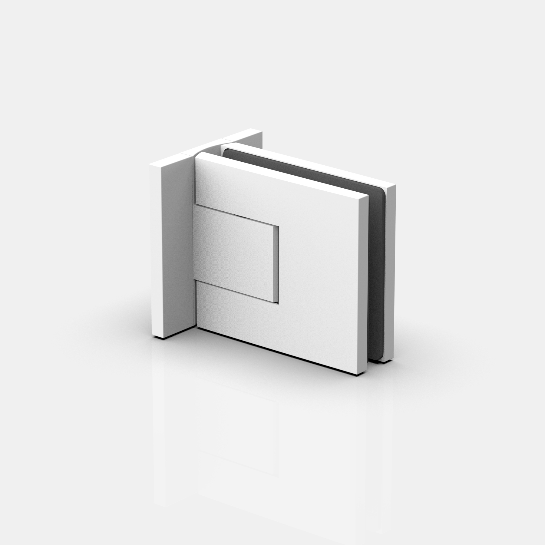 Pendeltürband Glas-Wand 90°, beidseitige Lasche