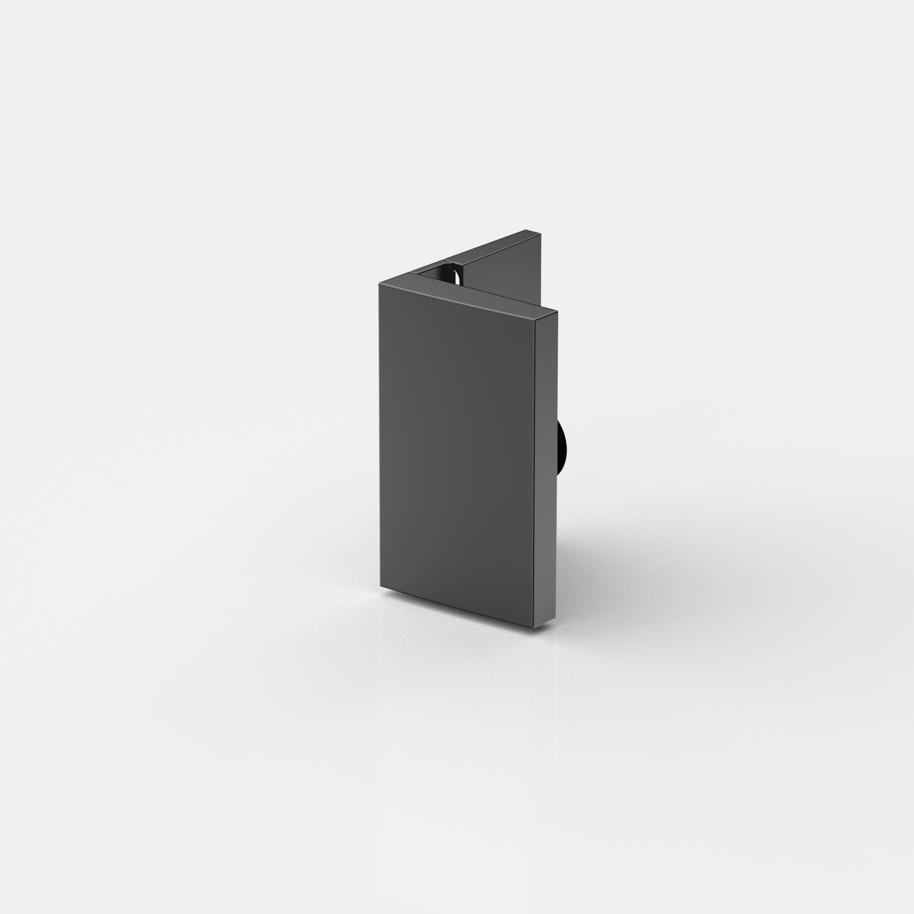 Winkelverbinder, flächenbündig, Glas-Wand 90°