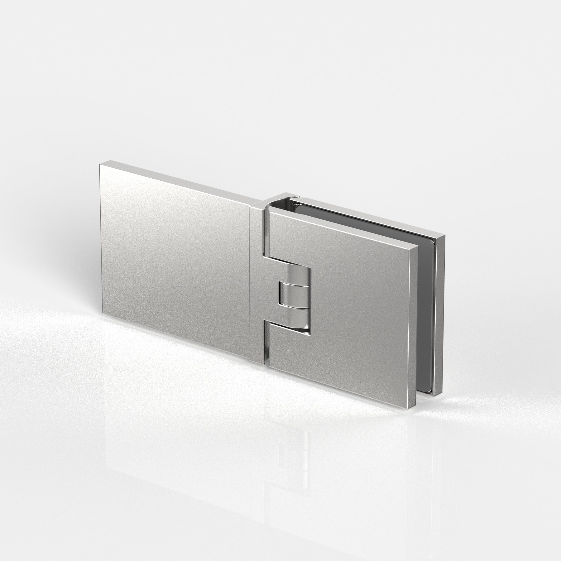 Pendeltürband Glas-Wand 180°