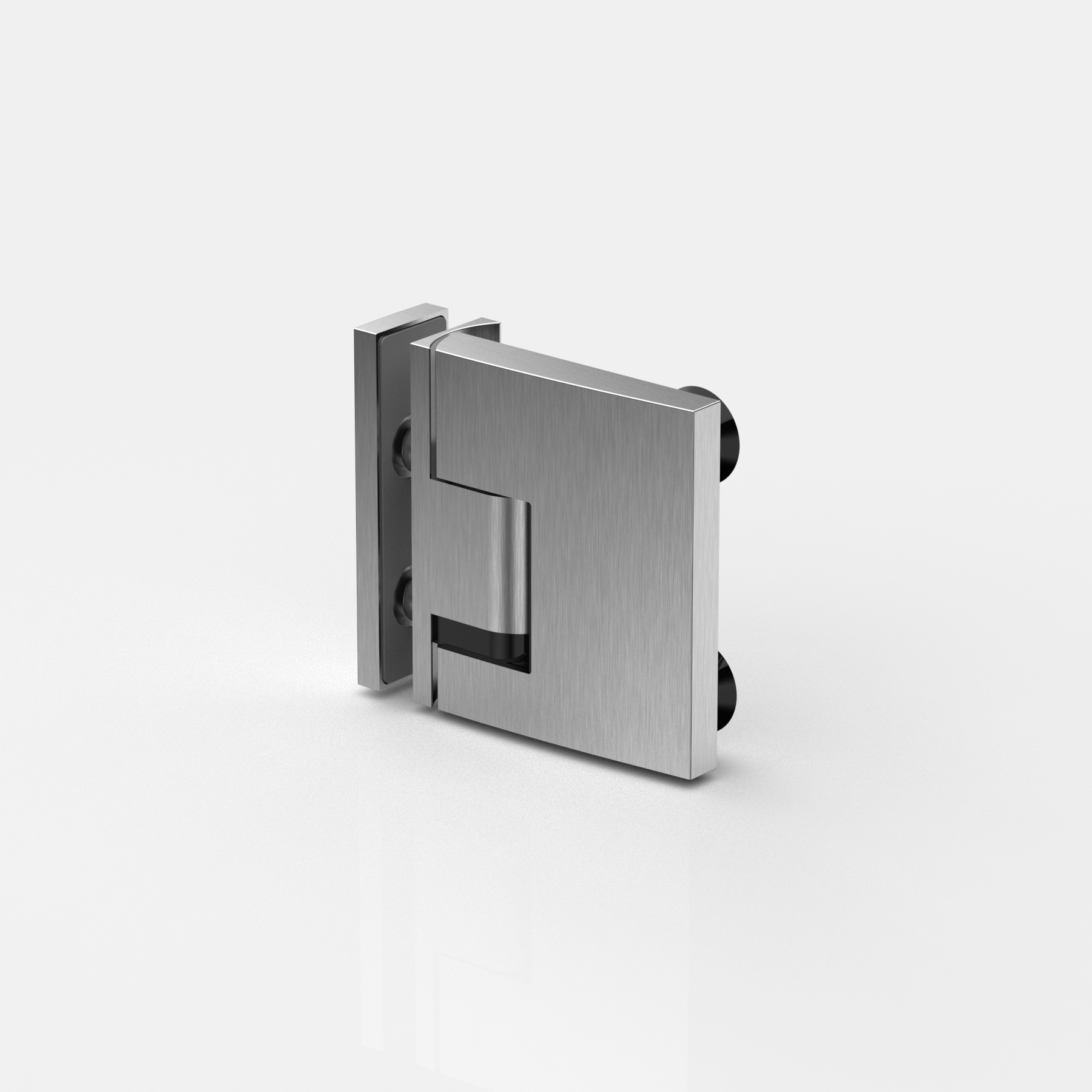 Hebe-Senk-Pendeltürband, flächenbündig, Glas-Glas 90°