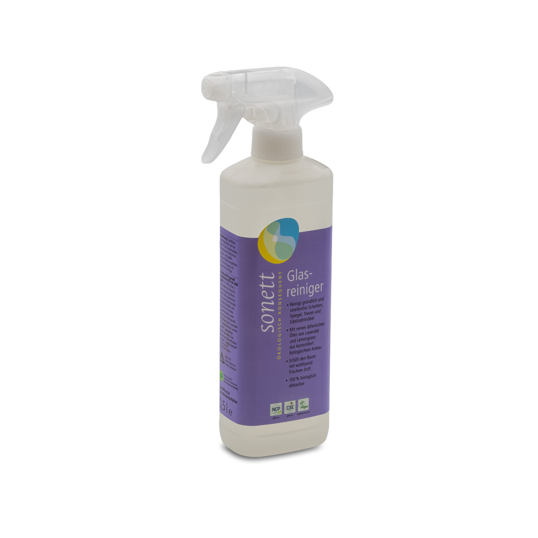 Glass cleaner, spray bottle, 500 ml